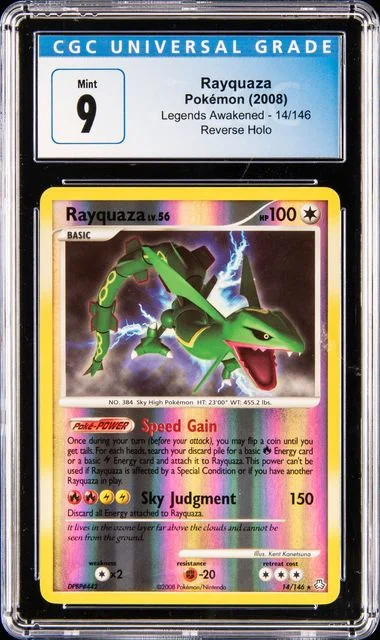 2008 Pokemon Legends Awakened Reverse Holo Rayquaza #14 card image