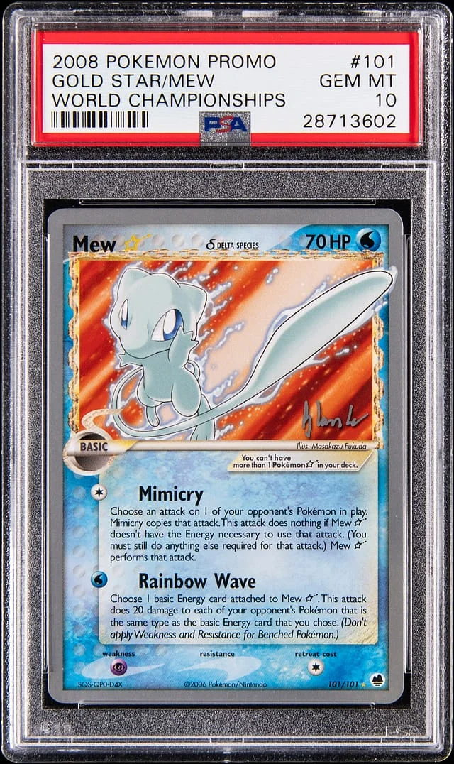 2008 Pokemon Promo World Championships Empotech Gold Star Mew #101 card image
