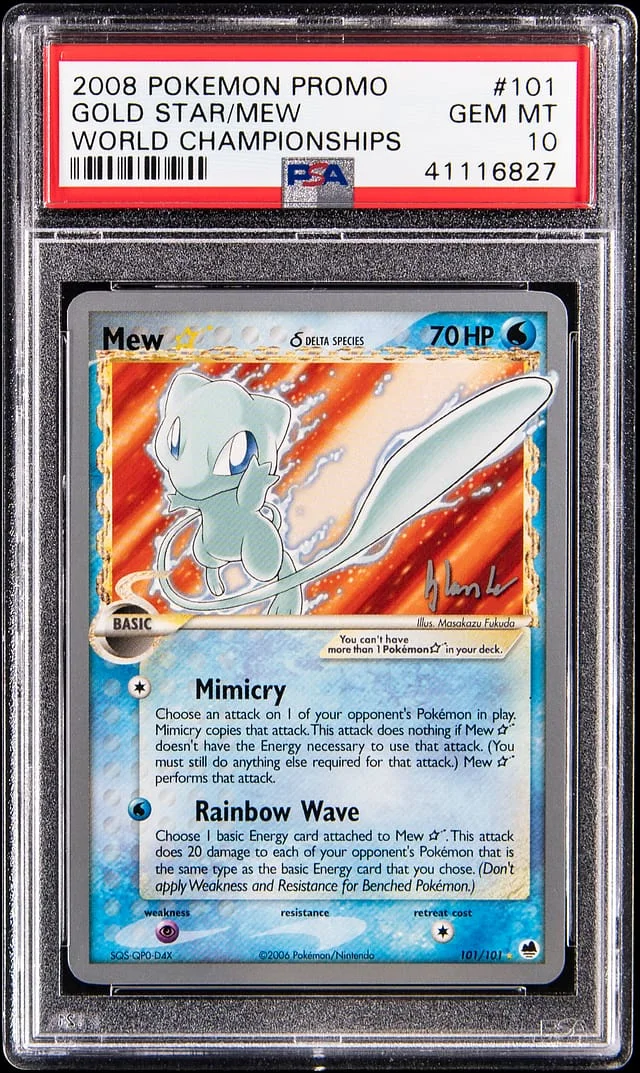 2008 Pokemon World Championships Promo - Gold Star Mew #101 card image