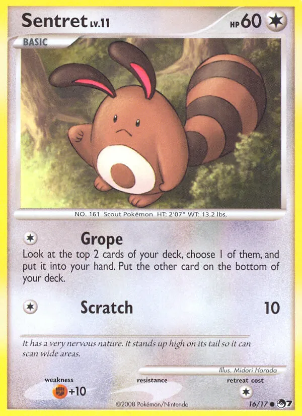 2008 POP Series 7 Sentret Common #16/17 Common card image
