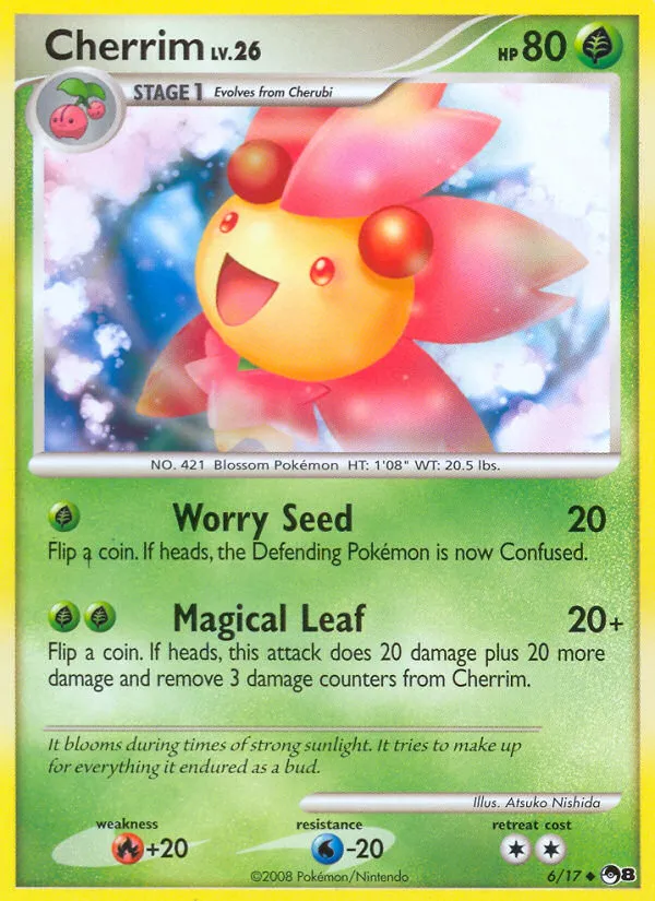 2008 POP Series 8 Cherrim Uncommon #06/17 Uncommon card image