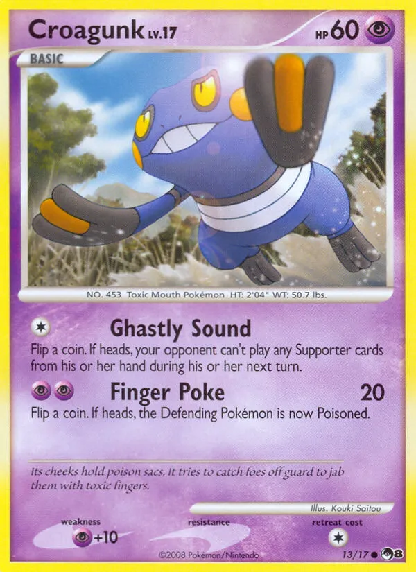2008 POP Series 8 Croagunk Common #13/17 Common card image
