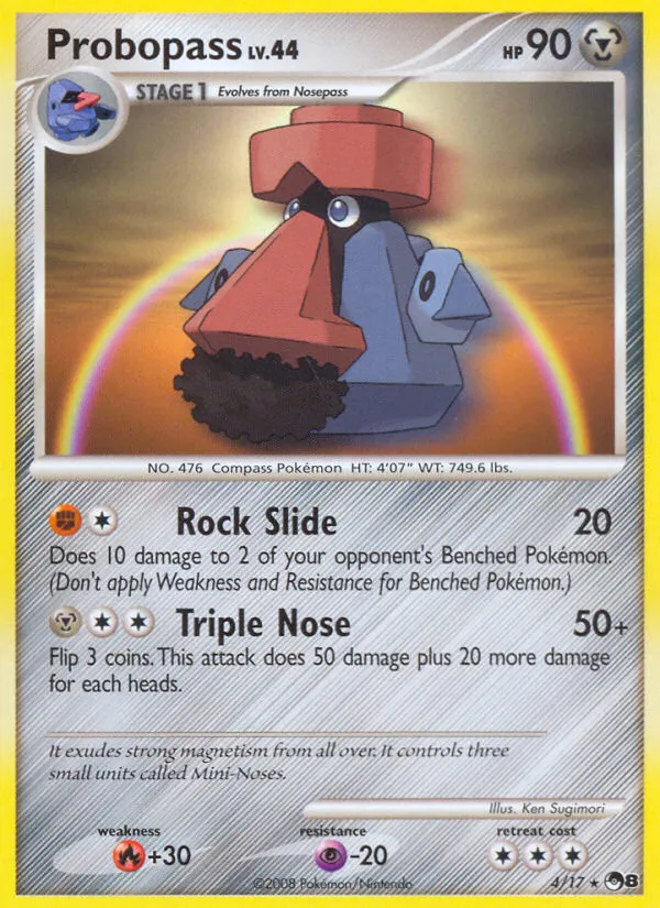 2008 POP Series 8 Probopass Rare #04/17 Rare card image