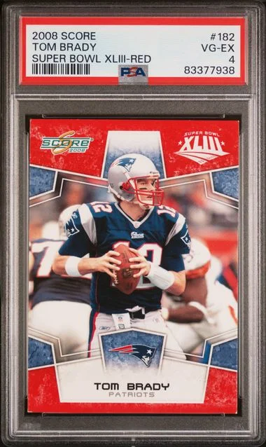 2008 Score Tom Brady Super Bowl Xliii-Red #182 card image