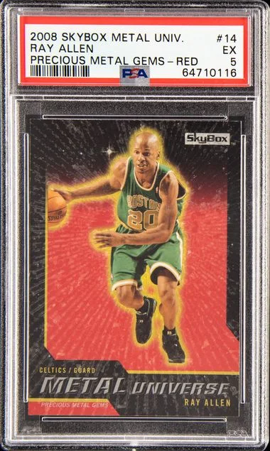 2008 SkyBox Metal Universe Ray Allen Precious Metal Gems-Red #14 card image