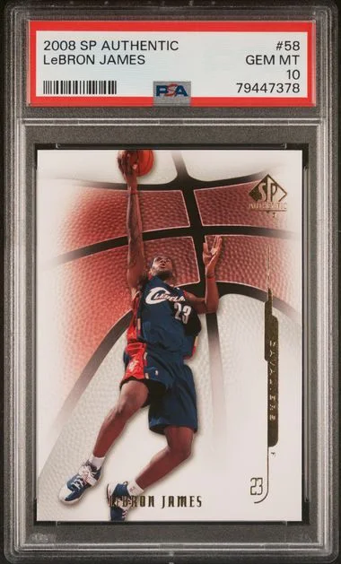 2008 SP Authentic LeBron James #58 card image