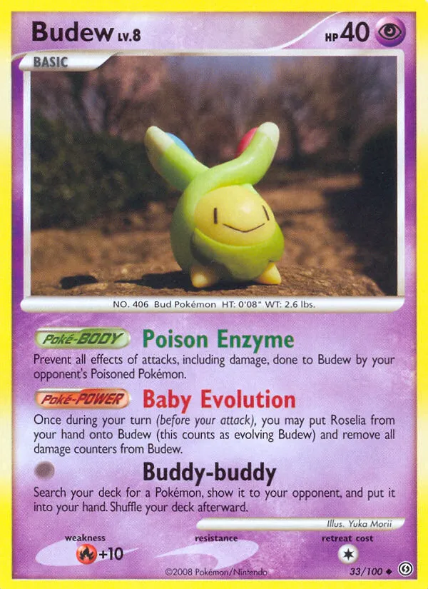 2008 Stormfront Budew Uncommon #033/100 Uncommon card image