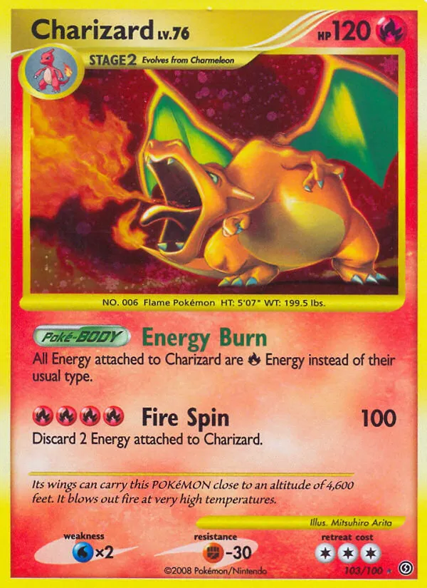 2008 Stormfront Charizard Rare Secret #103/100 Rare Secret card image