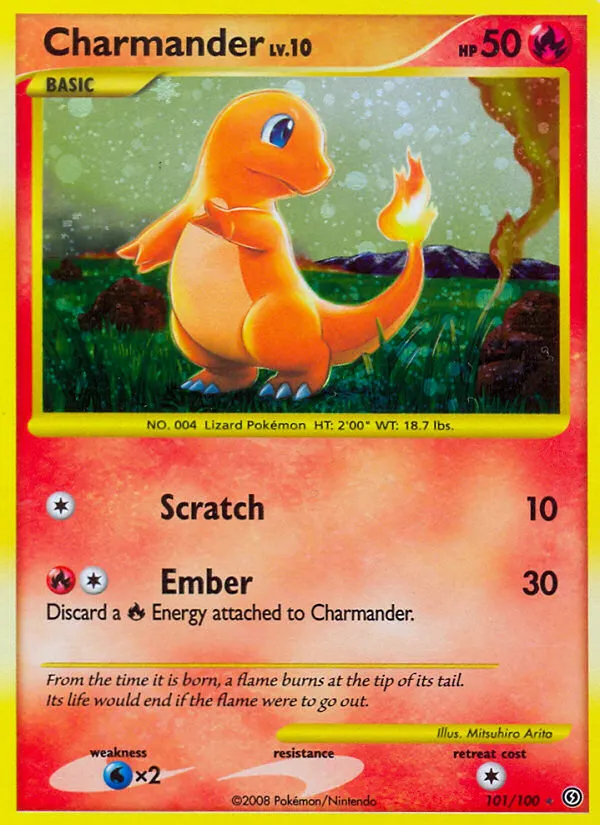 2008 Stormfront Charmander Rare Secret #101/100 Rare Secret card image