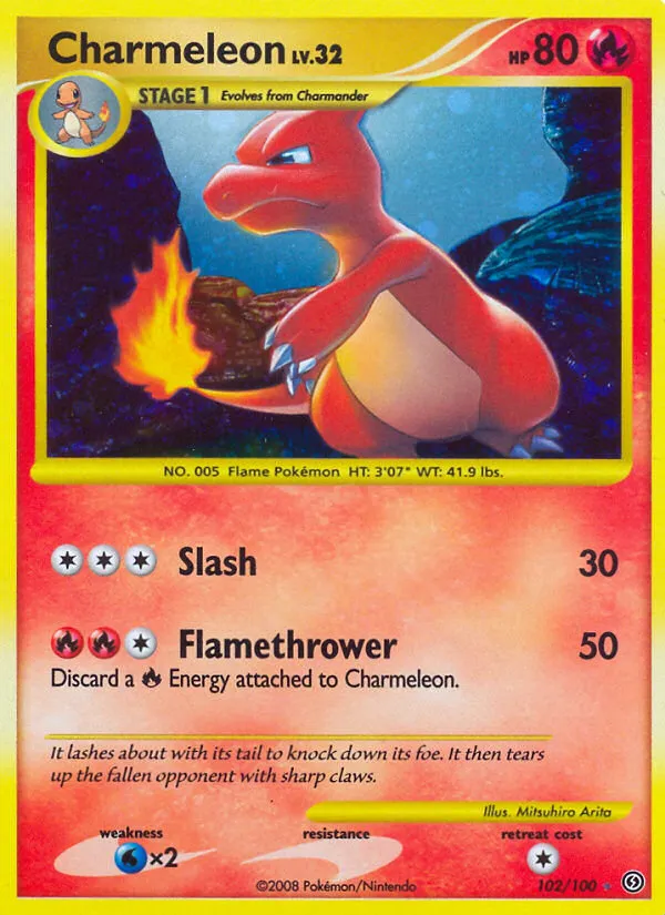 2008 Stormfront Charmeleon Rare Secret #102/100 Rare Secret card image