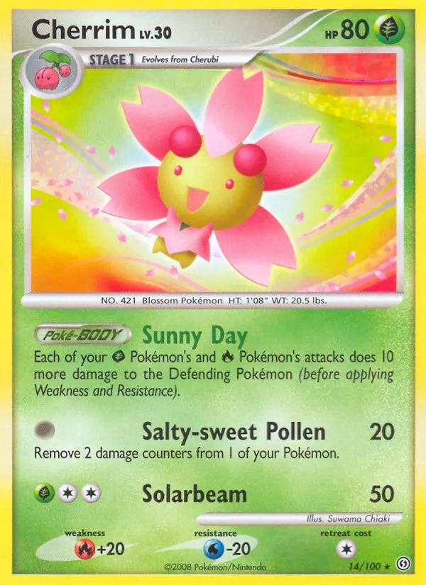2008 Stormfront Cherrim Rare #014/100 Rare card image