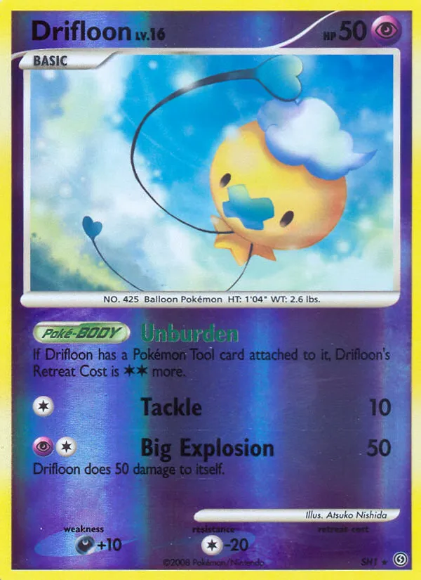 2008 Stormfront Drifloon #SH1 Rare card image