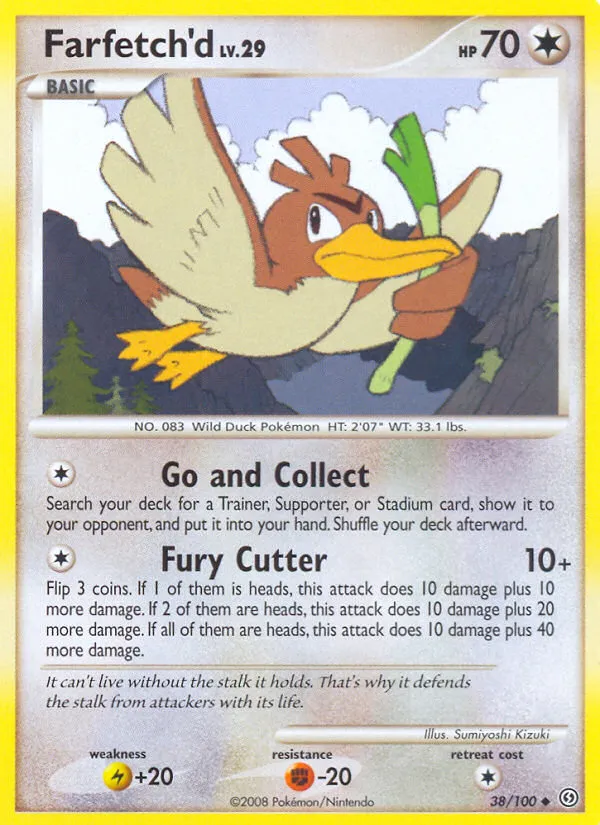 2008 Stormfront Farfetch'd Uncommon #038/100 Uncommon card image