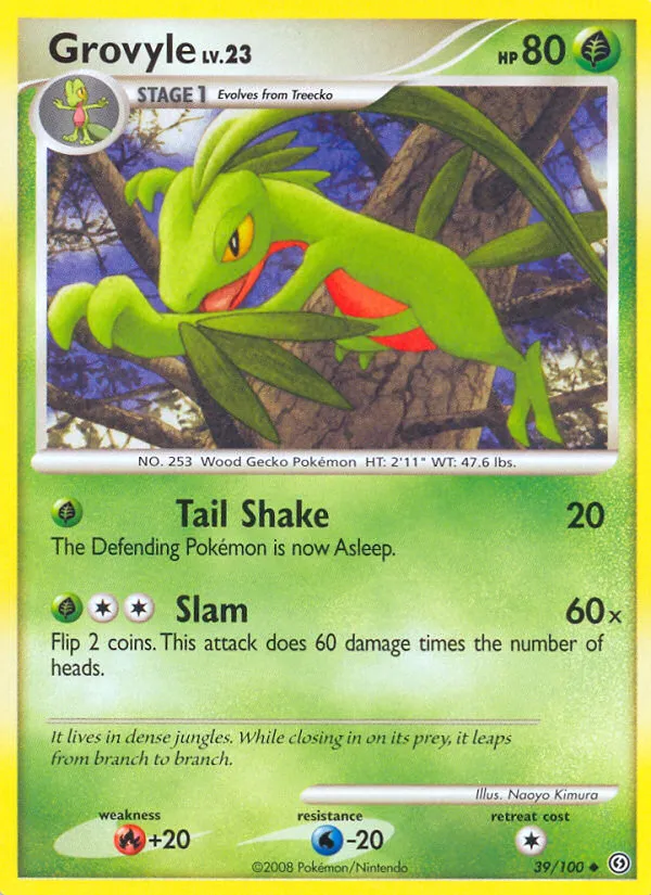 2008 Stormfront Grovyle Uncommon #039/100 Uncommon card image