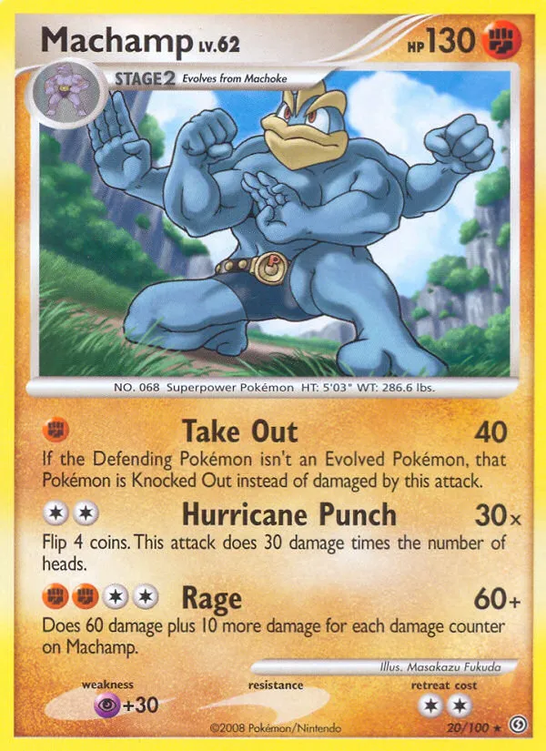 2008 Stormfront Machamp Rare #020/100 Rare card image