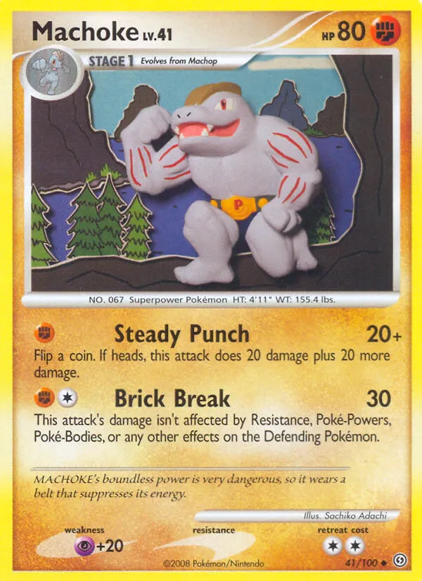 2008 Stormfront Machoke Uncommon #041/100 Uncommon card image