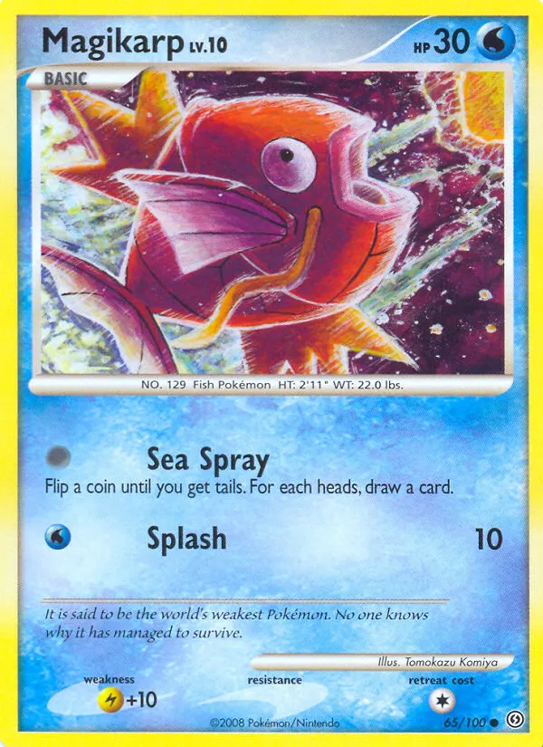 2008 Stormfront Magikarp Common #065/100 Common card image