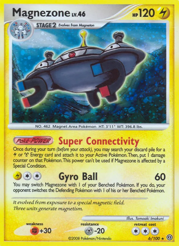 2008 Stormfront Magnezone #006/100 Rare Holo card image