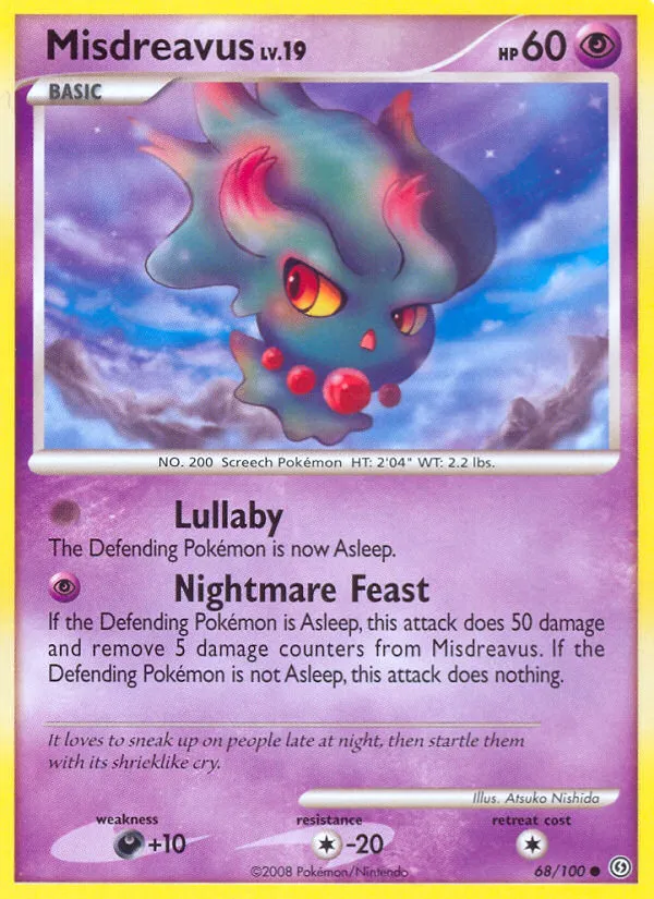 2008 Stormfront Misdreavus Common #068/100 Common card image