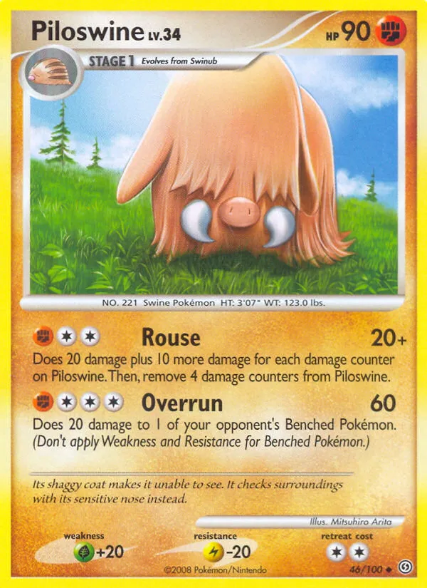 2008 Stormfront Piloswine Uncommon #046/100 Uncommon card image