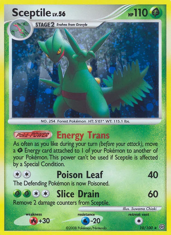 2008 Stormfront Sceptile Rare Holo #010/100 Rare Holo card image