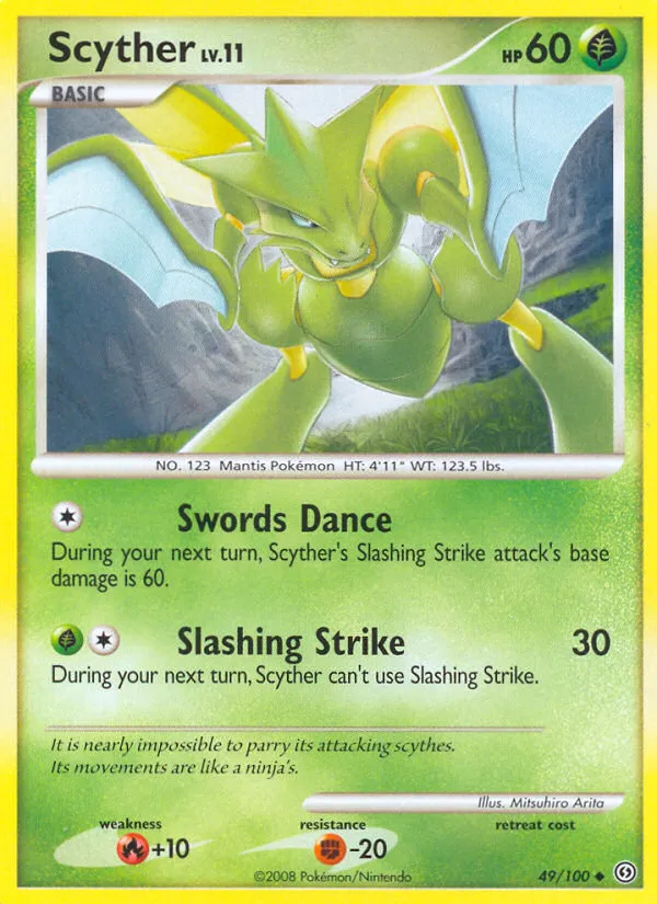2008 Stormfront Scyther Uncommon #049/100 Uncommon card image