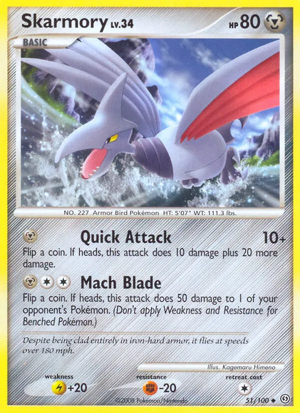 2008 Stormfront Skarmory Uncommon #051/100 Uncommon card image