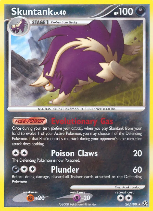 2008 Stormfront Skuntank #026/100 Rare card image