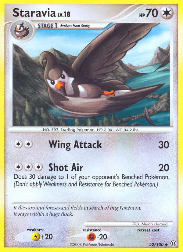 2008 Stormfront Staravia Uncommon #052/100 Uncommon card image