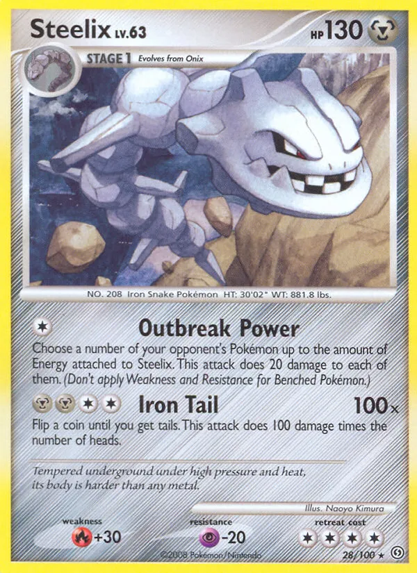 2008 Stormfront Steelix #028/100 Rare card image