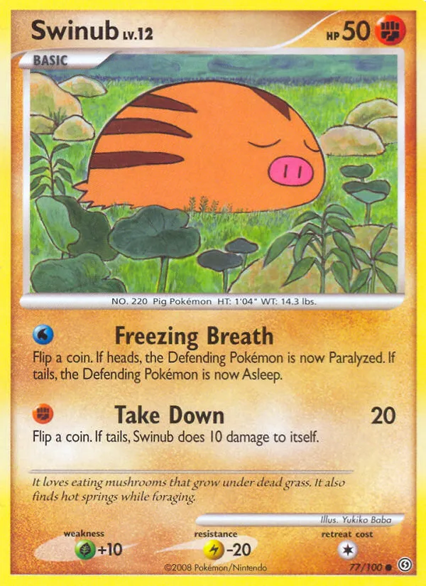 2008 Stormfront Swinub Common #077/100 Common card image