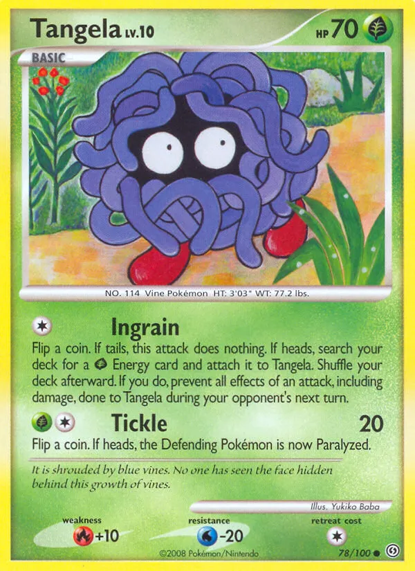 2008 Stormfront Tangela Common #078/100 Common card image