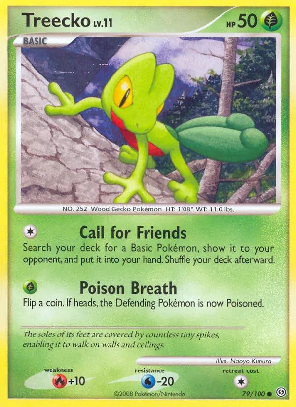 2008 Stormfront Treecko Common #079/100 Common card image