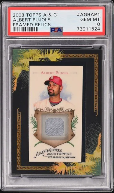 2008 Topps Allen & Ginter Albert Pujols Framed Relics #AGR-AP1 card image