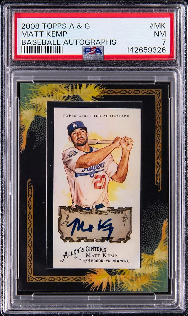 2008 Topps Allen & Ginter Matt Kemp Baseball Autographs #AGA-MK card image