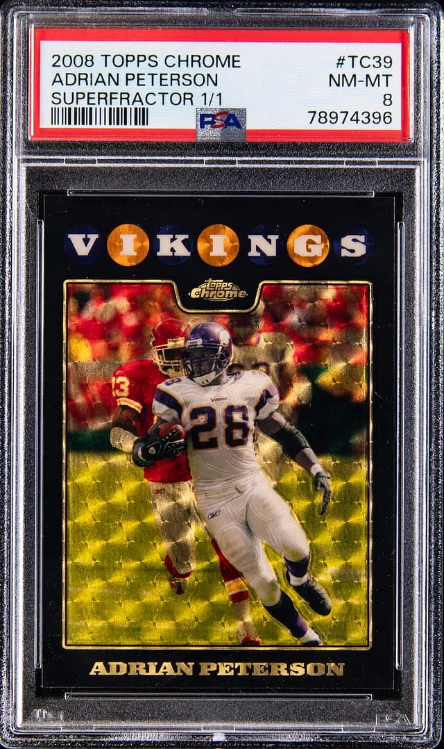 2008 Topps Chrome Adrian Peterson SuperFractor #TC39 card image