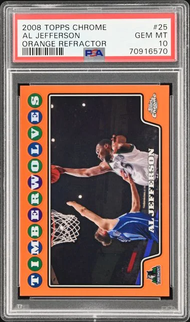 2008 Topps Chrome Al Jefferson Orange Refractor #25 card image