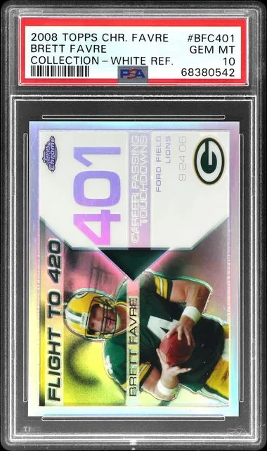 2008 Topps Chrome Brett Favre Collection White Refractor #BFC-401 card image