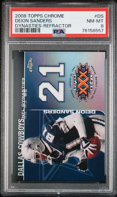 2008 Topps Chrome Deion Sanders Dynasties Refractor #DYNC-DS card image