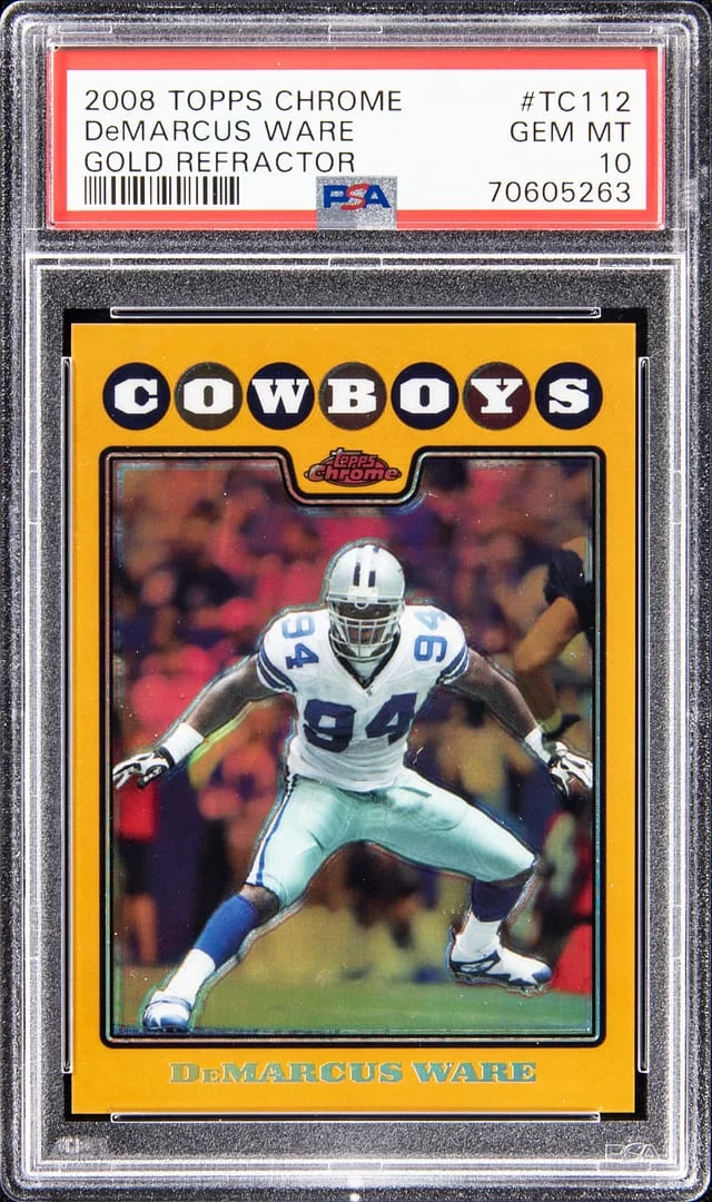 2008 Topps Chrome DeMarcus Ware Gold Refractor #TC112 card image