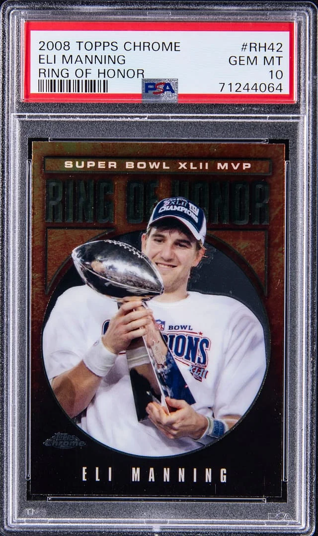 2008 Topps Chrome Eli Manning Ring of Honor #RH42-EM card image
