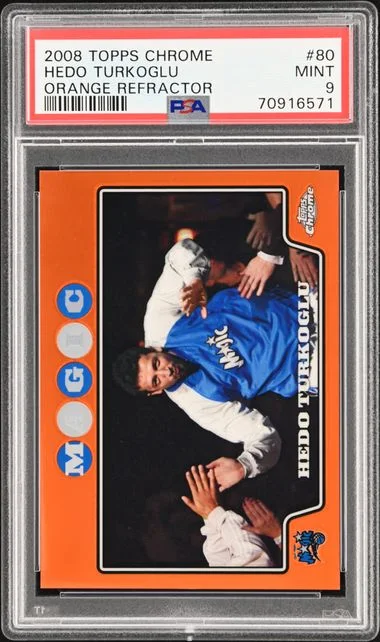 2008 Topps Chrome Hedo Turkoglu Orange Refractor #80 card image