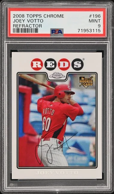 2008 Topps Chrome Joey Votto Refractor #196 card image