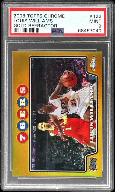 2008 Topps Chrome Louis Williams Gold Refractor #122 card image