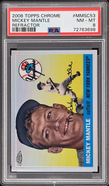 2008 Topps Chrome Mickey Mantle Refractor #MMSC53 card image
