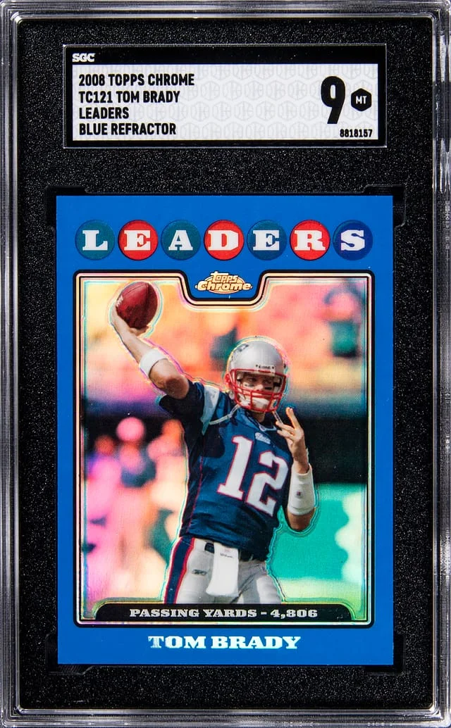 2008 Topps Chrome Tom Brady Refractor #TC121 card image