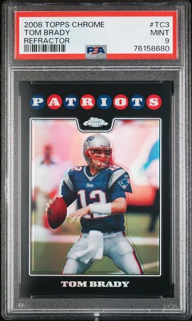 2008 Topps Chrome Tom Brady Refractor #TC3 card image