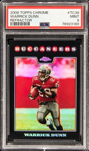 2008 Topps Chrome Warrick Dunn Refractor #Tc38 card image