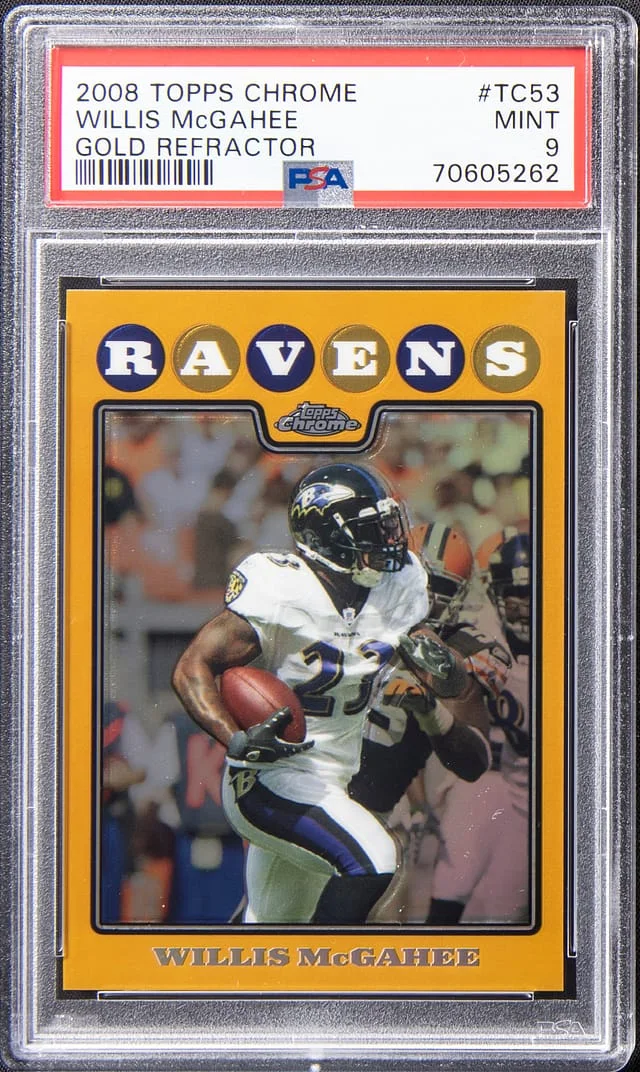 2008 Topps Chrome Willis McGahee Glod Refractor #TC53 card image
