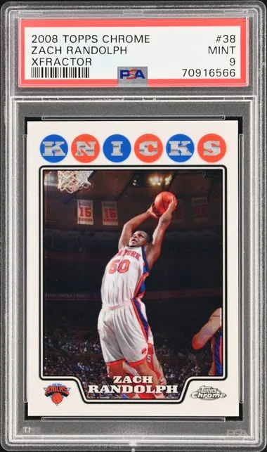 2008 Topps Chrome Zach Randolph Xfractor #38 card image